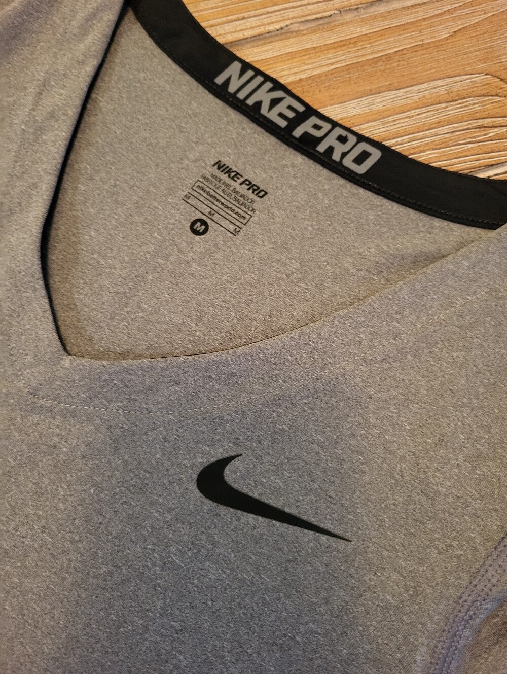 Nike Grey & Black Pro Ladies Active Top